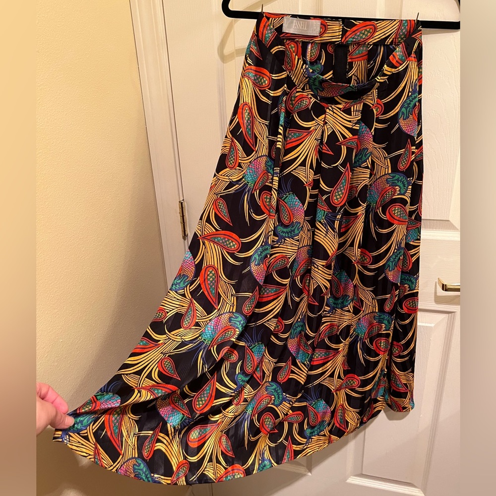 Silky Avant Garde Maxi Skirt and Tank Set